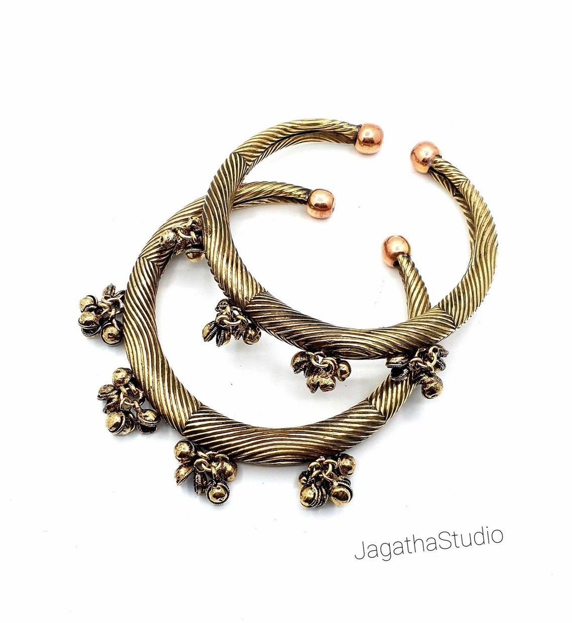 Vintage Indian Arm Cuff Bracelet Decorated Upper Arm Bangle Etsy