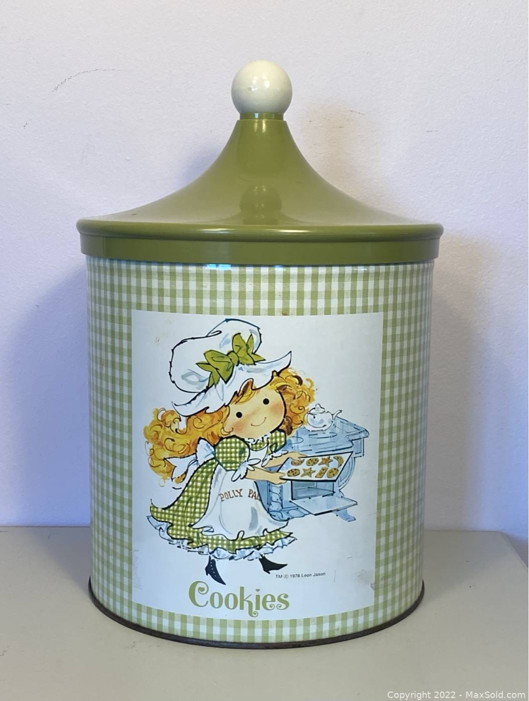 Vintage 1976 Balloonoff Polly Pals Tin Cookie Canister