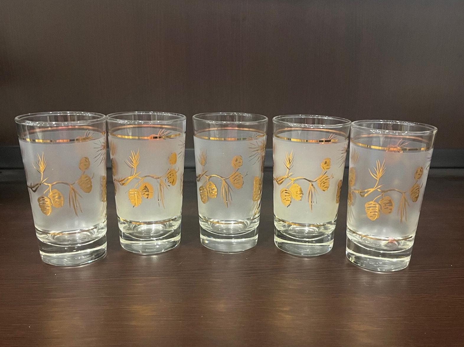9 gobelets en verre années 70 - Vendu