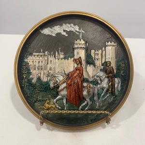 Repliki Marcusa, królowa Jane Seymour, tablica ścienna / ręcznie robiona w Anglii, tłoczona w 3D, średniowieczna