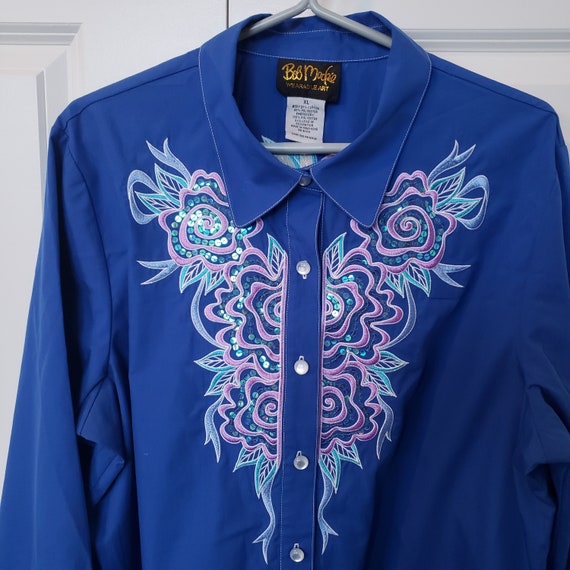 Vintage 1990's Bob Mackie Wearable Art Long Sleeve Collared