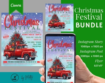 Christmas Fair Flyer, Christmas Fest Flyer, Winter Fest Flyer, Xmas Fest Flyer, Xmas Festival Invite, Holiday Festival Invite, Ho Ho Invite