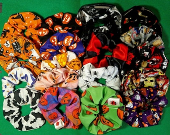 Halloween Scrunchies- Spooky Hair Accessories/Hair Ties