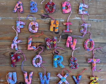 Nursery Name Letters - Flower embroidery