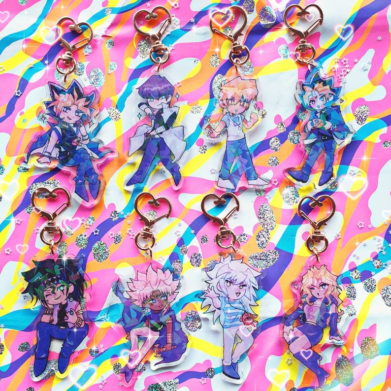 YUGIOH Holographic Acrylic Charms Etsy