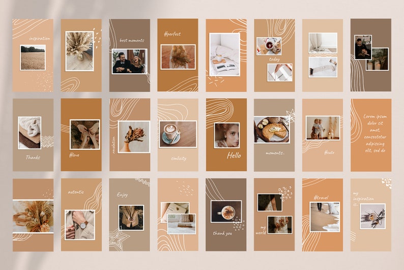 Download Carousel Instagram Template Photoshop. Abstract Theme ...