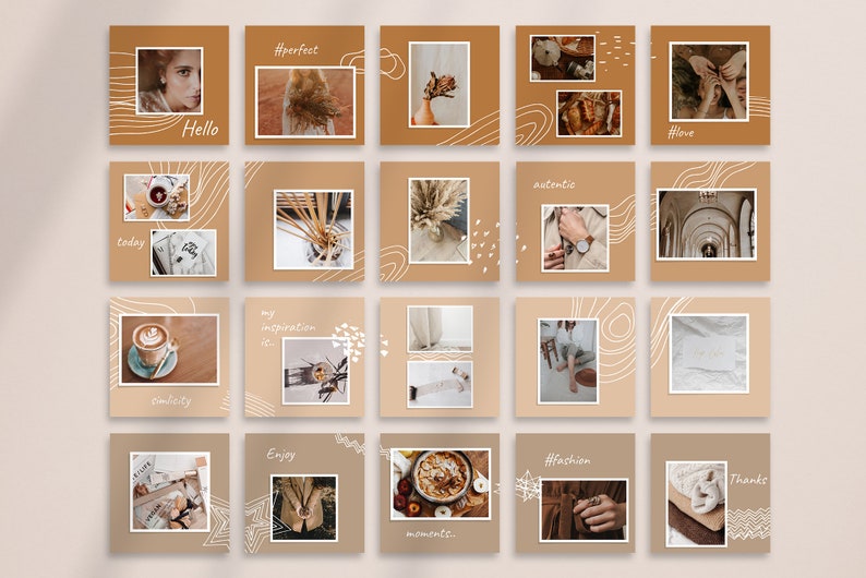 Download Carousel Instagram Template Photoshop. Abstract Theme ...