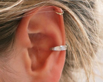 HEINRICH BIG, Ear Cuff, 925 silver, hammered, handmade