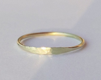 GEORG G, anillo de oro 585, anillo de bodas, martillado, minimalista, filigrana, hecho a mano