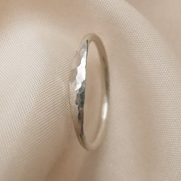GEORG BIG, anello, anello in argento 925, martellato