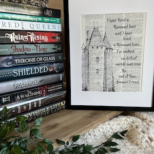 Because I Read Dictionary Print, Vintage Print, Exclusive  art, Book, Reading, bookish gift, writer, author, reader, dictionary page