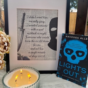 Lights Out, Burn the world down, Into Darkness, Dark Romance, Navessa Allen, Dictionary Print, Vintage Print, bookish gift