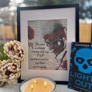Lights Out, My FYP, Into Darkness, Dark Romance, Navessa Allen, Dictionary Print, Vintage Print, bookish gift