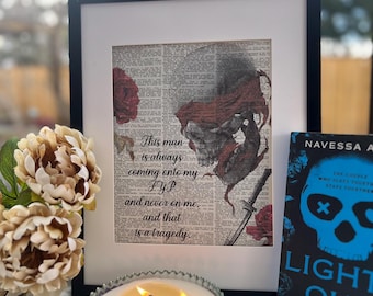 Lights Out, My FYP, Into Darkness, Dark Romance, Navessa Allen, Dictionary Print, Vintage Print, bookish gift