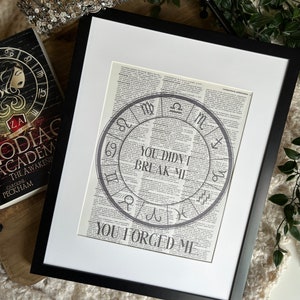 You Forged Me, Zodiac Academy, ZA, vintage Dictionary Print, vintage Print, Book art, Livre, Lecture, cadeau livre, lecteur, ACOTAR