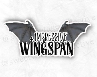 Beeindruckende Flügelpange, Fledermaus Jungs, ACOTAR inspiriert, ACOTAR inspiriert, A Court of Thorns and Roses, Feyre, Fantasy Bücher, Bookish Sticker, Leseaufkleber, Nerd,