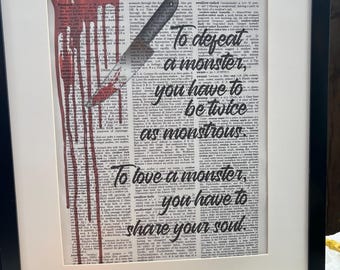 MINDFUCK series, To Defeat A Monster, mindfuck, S.T. Abby, Lana Myers, Dark Romance, Dictionary Print, bookish gift