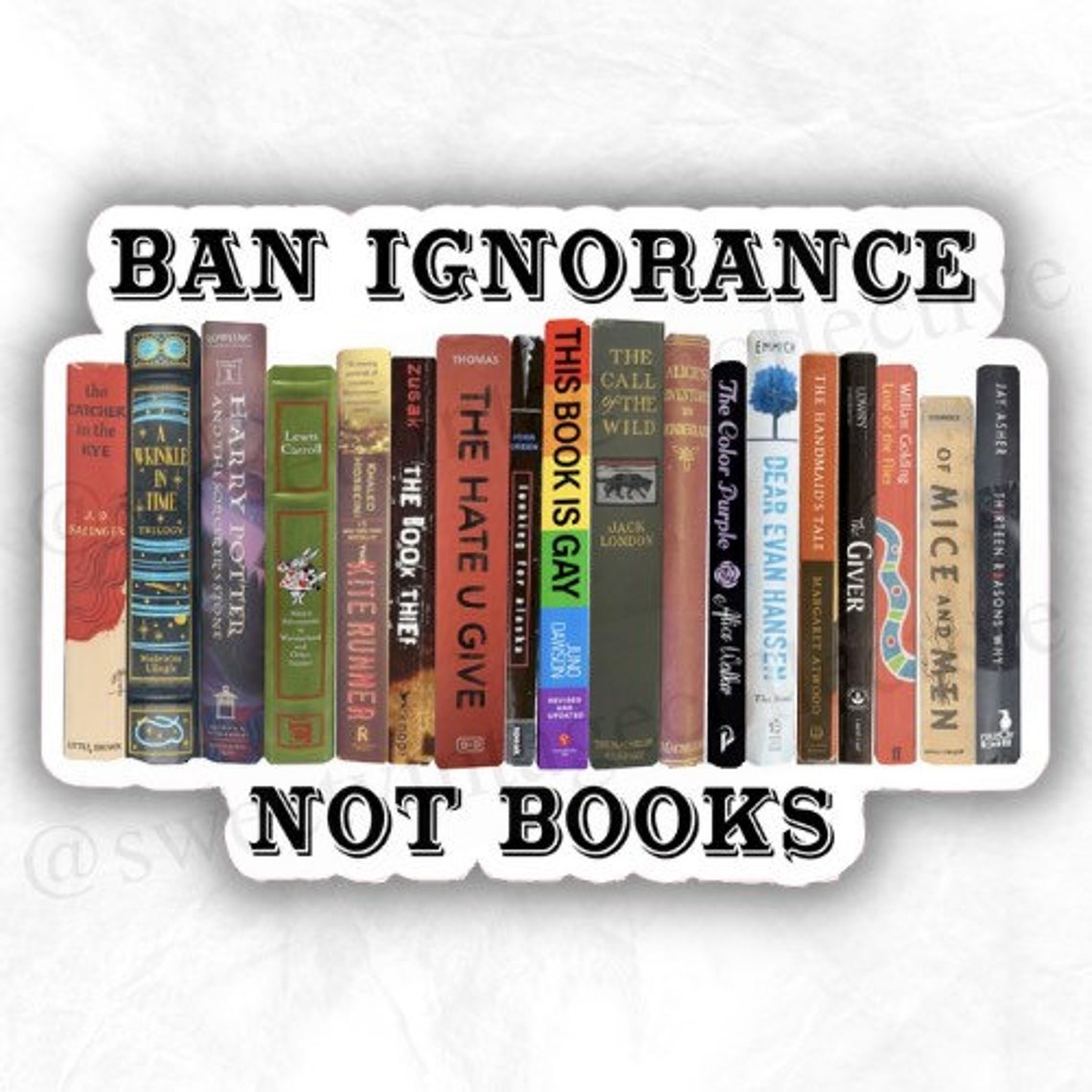 Ban Ignorance Not Books Banned Books Writer Typewriter Etsy