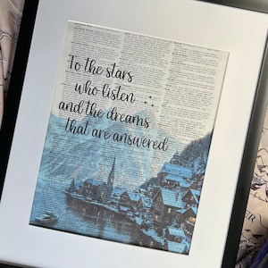 To the Stars, ACOTAR, A Court of Thorns and Roses, Dictionary Print, Vintage Print, Book art, Book, Reading, bookish gift, reader