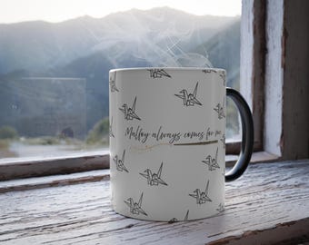 Taza mágica esposada, 325 ml - Dramione, Draco Malfoy, fan fiction, taza sensible al calor, regalo para lectores, taza de té, taza de café, regalo para lectores