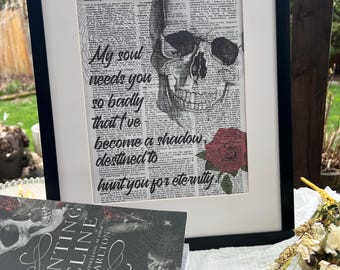 Hunt You for Eternity, Haunting Adeline, H. D. Carlton, Dark Romance, Zade Meadows, Cat & Mouse, Dictionary Print, Vintage Print, bookish