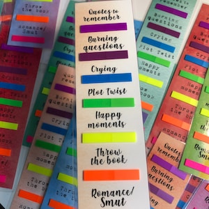 annotating bookmark, book tok, bookish, Annotate, book, reading gift, bookmark, book flags, post it flags,  book gift idea