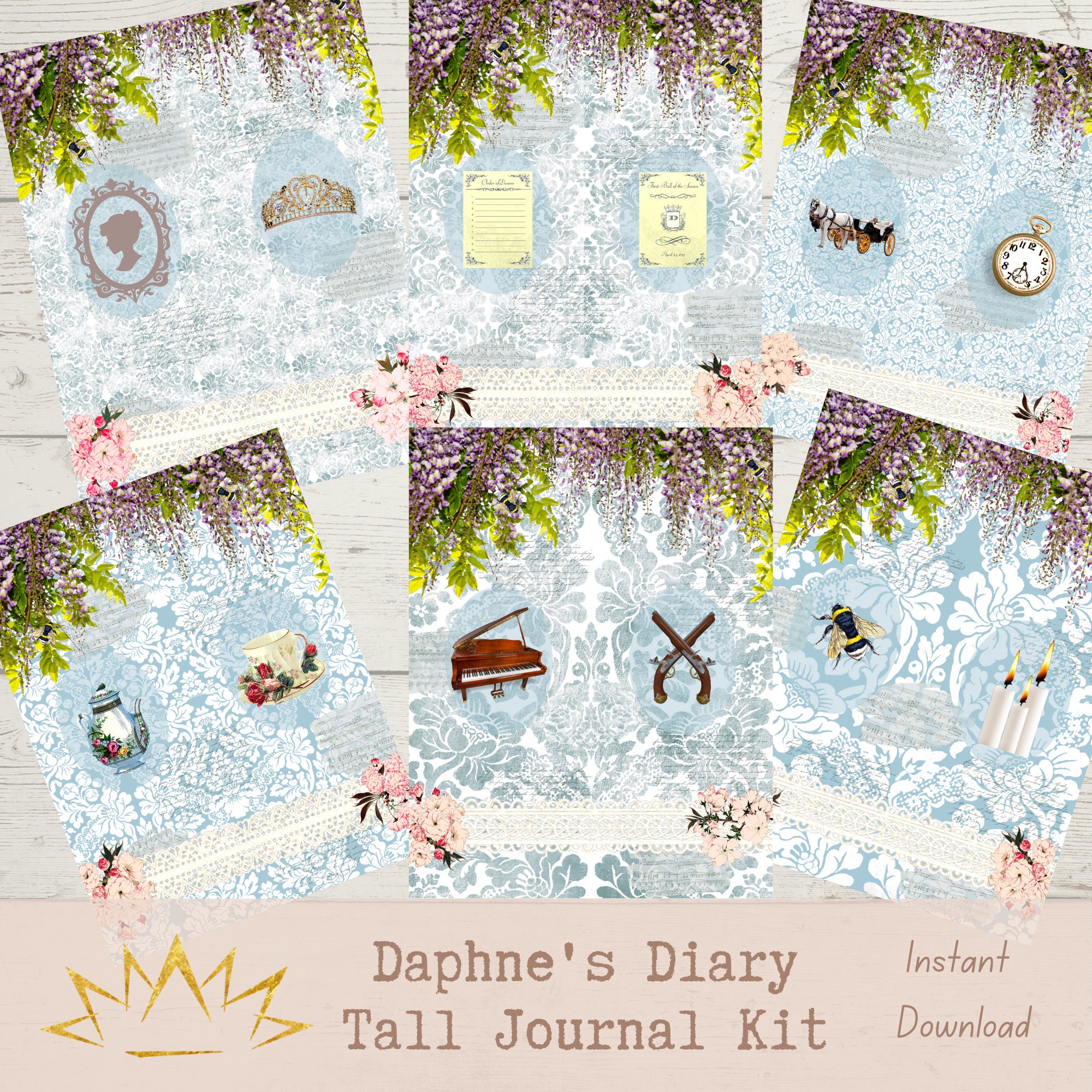 Daphne's Diary Magazine SCRAPBOOK PAPER Block II #2 BOOK 100 DESIGNS 50  Sheets