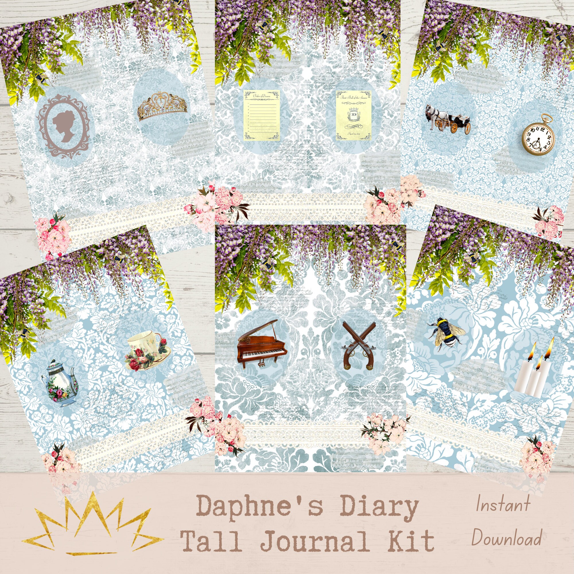 Daphne's Diary ~ a Regency Era Inspired Digital Kit - Etsy