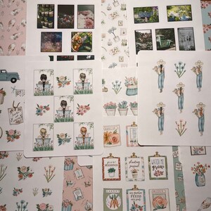 In The Garden Full Planner Kit, planner stickers, washi, planner, stickers, planner girls, digital download, gardening, garden, flowers