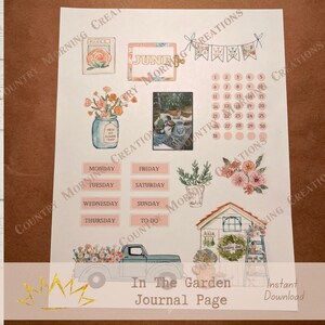In The Garden Planner Stickers, planner stickers, washi, planner, stickers, planner girls, digital download, gardening, garden, flowers