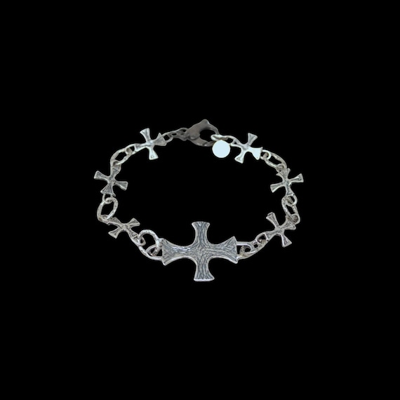 Cathedra — Sterling Cross Bracelet