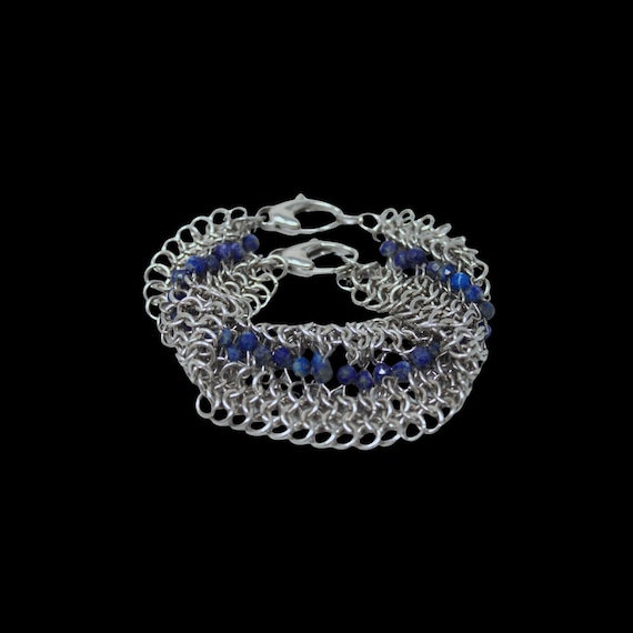 Rivenhall — Lapis Lazuli Chainmail Bracelet