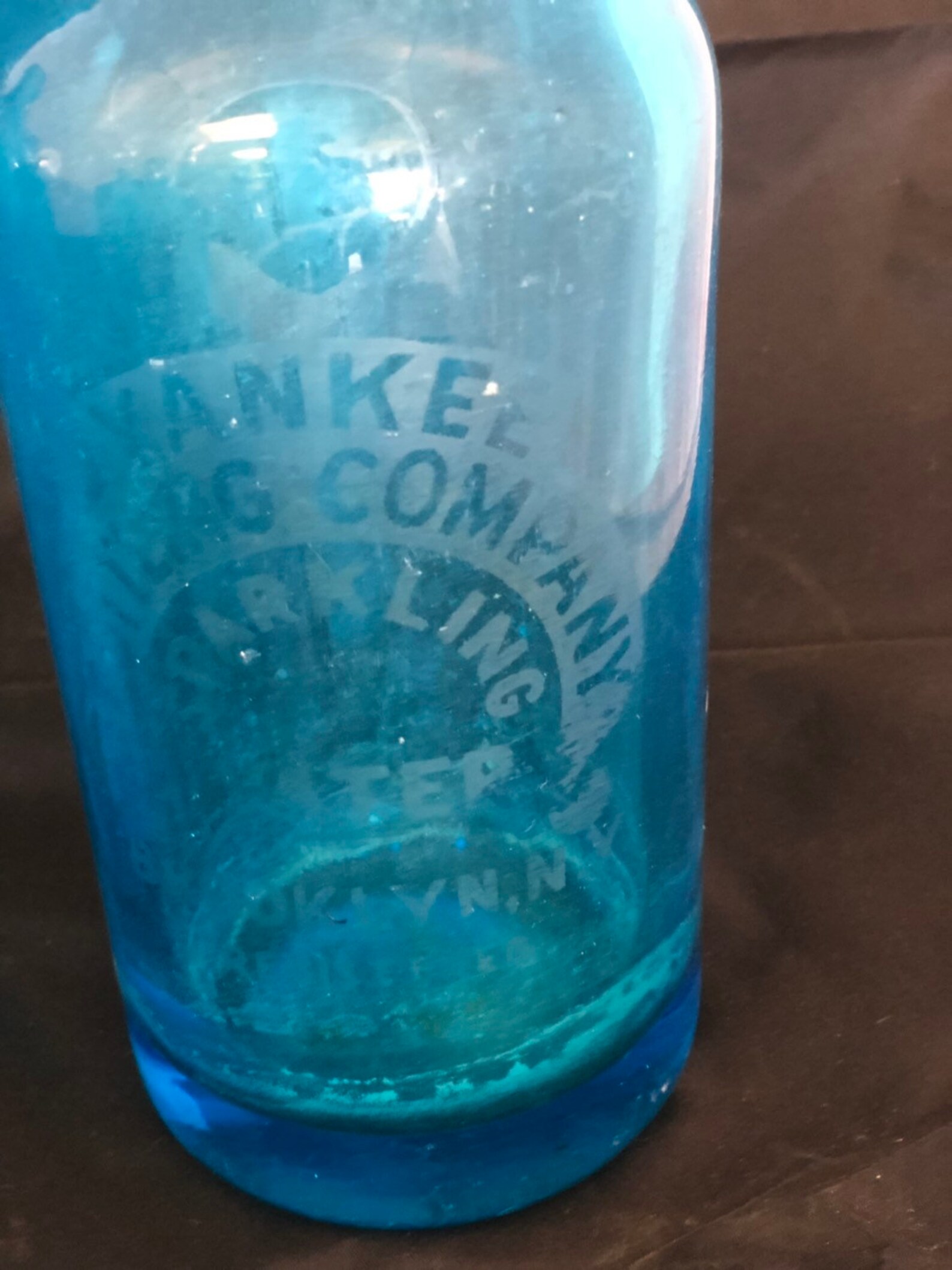 Vintage Seltzer Old Blue Bottles 6 Etsy