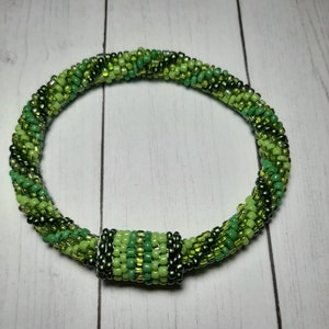 Crochet beaded bracelet, Crochet Rope Beads Bracelet, Beaded Bracelet,Crochet Rope Bead Bangle