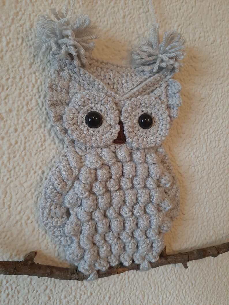 Owl Crochet Wall Hanging crochet wall hanginghome decor | Etsy
