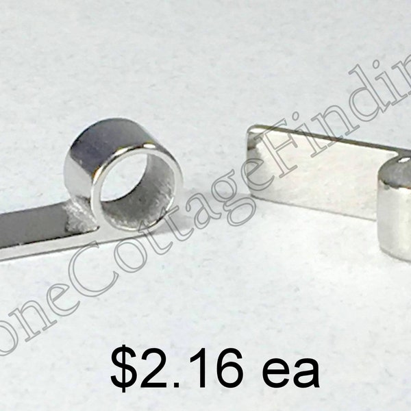 10 pcs Stainless Steel Bails ~ DIY for Pendants and Necklaces ~ Glue On ~ Jewelry Finding ~ Length 17mm ~ Width 6mm ~ Hole width 4.5mm