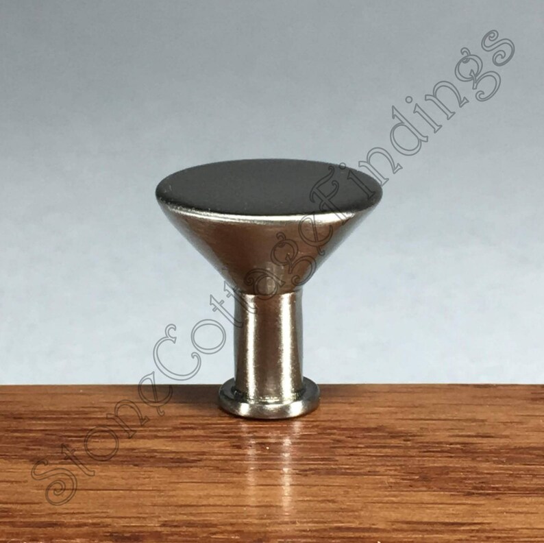 DIY Knob Base Brushed Nickle Hardware Drawer Etsy