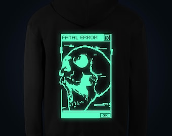 Fatal Error glow in the dark hoodie back print