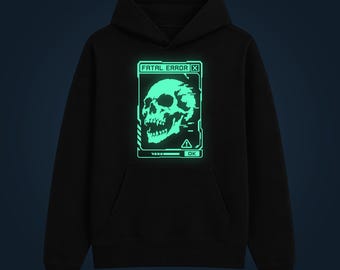 Sudadera con capucha que brilla en la oscuridad de Fatal Error