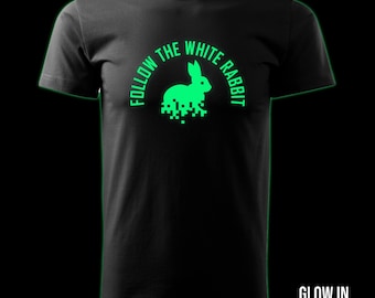 Follow The White Rabbit glow in the dark t-shirt