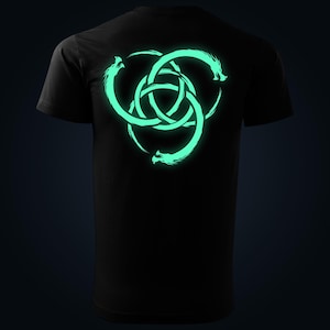 Ouroboros glow in the dark t-shirt back print