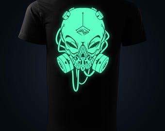 Toxic Visitor glow in the dark t-shirt back print