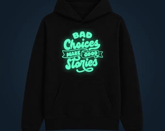 Bad Choices självlysande huvtröja