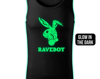 Classic Rave tank top Get Ready to Party with Glow in the Dark Clothing! funny rave tank top techno tank top rave outfit for men