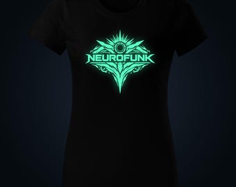 Neurofunk glow in the dark women t-shirt