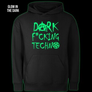 Sweat à Capuche Techno Music - Design Fun Pour Festival Et Club - Mix Coton/polyester