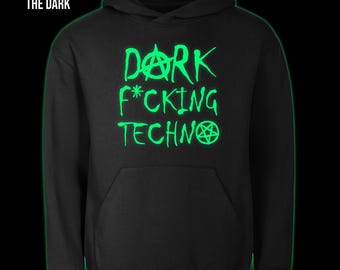 Dark Techno glow in the dark hoodie