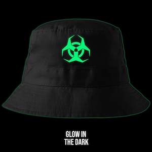 Cyber Hazard Glow in the dark hat / Neon Snapback Hat • Festival Hat • Festival Accessories •Sacred Geometry Hat biohazard hat cyberpunk hat