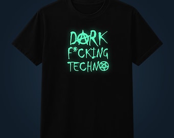 Camiseta Dark Techno que brilla en la oscuridad