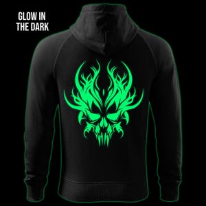 Moletom com capuz e zíper Demon Glow in the Dark